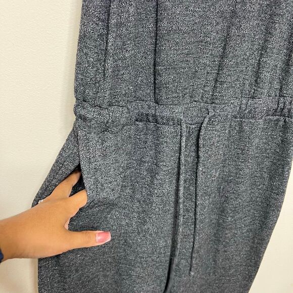 Free People Beach Charcoal Gray Bicoastal Sleeveless Jumpsuit Medium Women - Picture 5 of 12